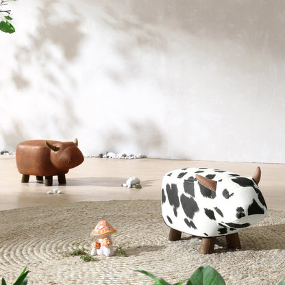 Friendly Cow Kids Black and White Stool-3